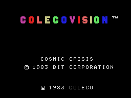 Cosmic Crisis title screen for Colecovision